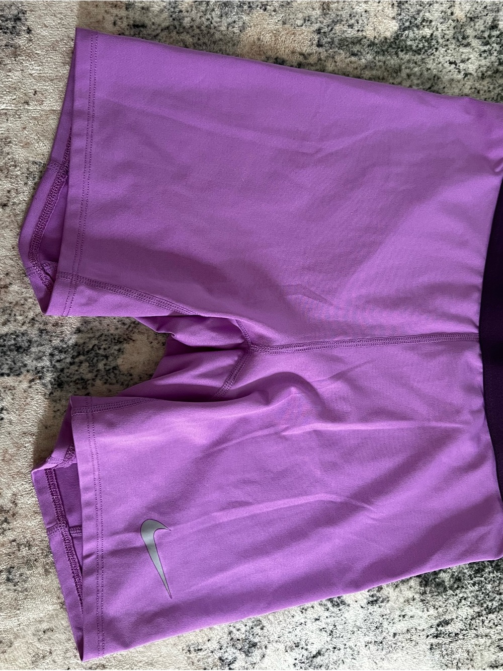 Nike Women’s Purple Bike Shorts with Reflective Swoosh